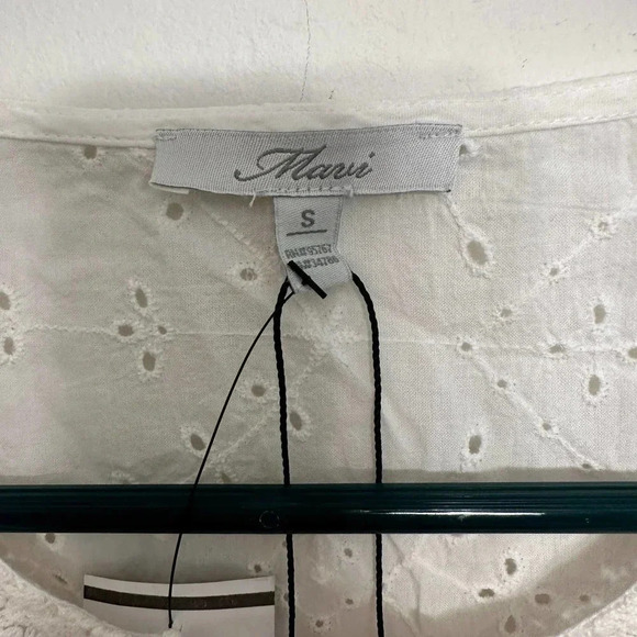 Mavi NWT’s white long sleeve eyelet floral pattern blouse. Size small - Picture 4 of 5